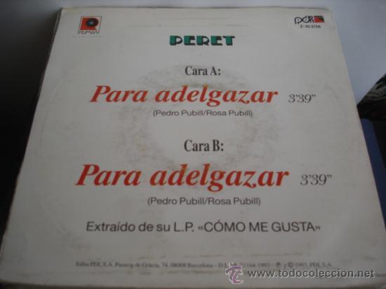 Discos de vinilo: PERET   PARA ADELGAZAR  promo - Foto 2