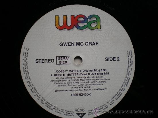 Discos de vinilo: GWEN MC CRAE / MAXI - Foto 1