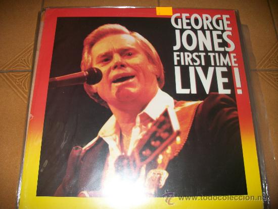 Discos de vinilo: LP - GEORGE JONES - FIRST TIME LIVE - Foto 1