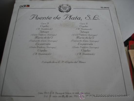 Discos de vinilo: PUENTE DE PLATA, S.L.  COPLAS  PROMO - Foto 2