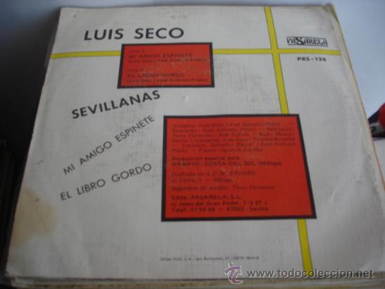 Discos de vinilo: LUIS SECO   SEVILLANAS - Foto 2