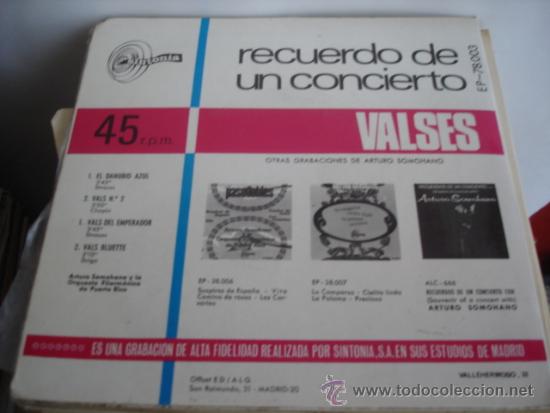 Discos de vinilo: ARTURO SOMOHANO   VALSES - Foto 2