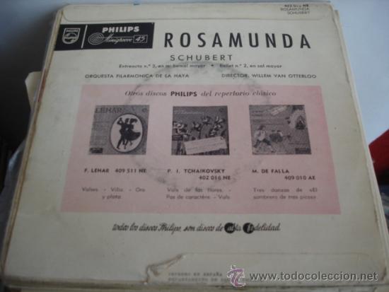 Discos de vinilo: SCHUBERT   ROSAMUNDA - Foto 2