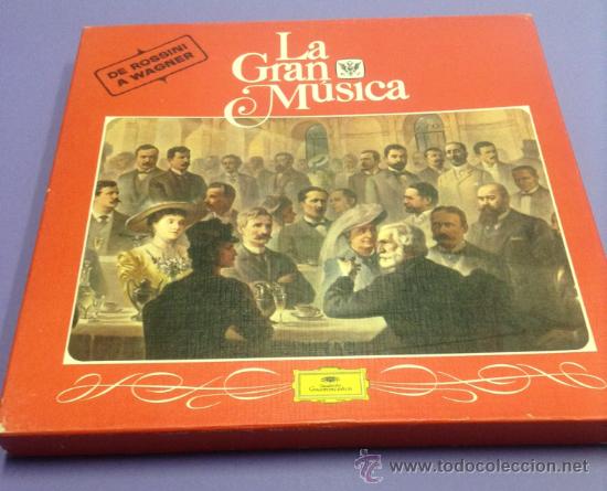 Dischi in vinile: La gran m&uacute;sica - de rossini a wagner -. ED. DEUTSCHE GRAMMOFHON, - CAJA 4 LP