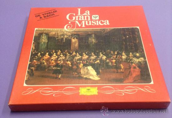 Dischi in vinile: La gran m&uacute;sica - de vivaldi a bach -. ED. DEUTSCHE GRAMMOFHON, - CAJA 4 LP
