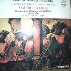 Discos de vinilo: CONCIERTOS PARA TROMPETA. MAURICE ANDRE. ORQUESTA DE CAMARA DE ROUEN ,DIRECCION.ALBERT BEAUCAMP