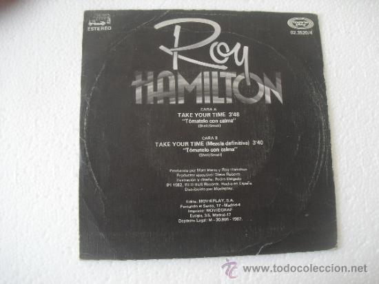 Discos de vinilo: Roy Hamilton take your time -  45 RPM SINGLE 1982 - Foto 2
