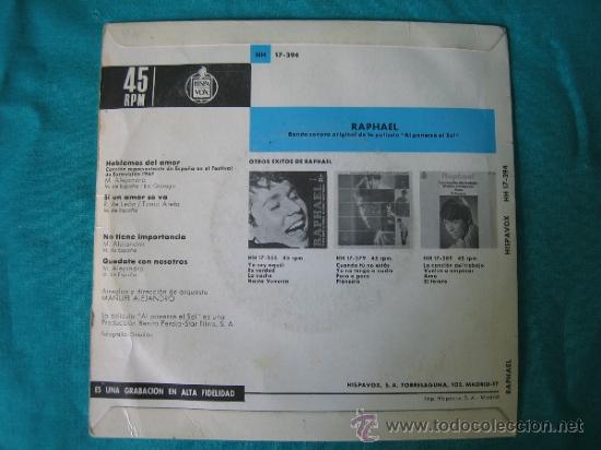 Discos de vinilo: RAPHAEL 1967 EUROVISION - Foto 4