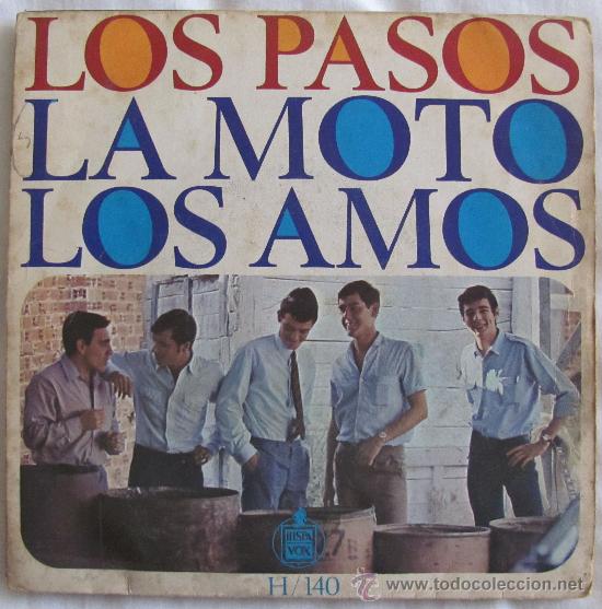 Discos de vinilo: LOS PASOS - LA MOTO - SINGLE - Foto 1