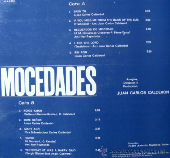 Discos de vinilo: LP - MOCEDADES , DISCO CON DOBLE PORTADA - Foto 3