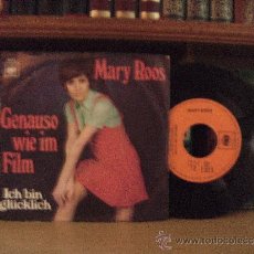 Discos de vinilo: MARY ROOS, GENAUSO WIE IM FILM,1969,45RPM. Lote 37440313