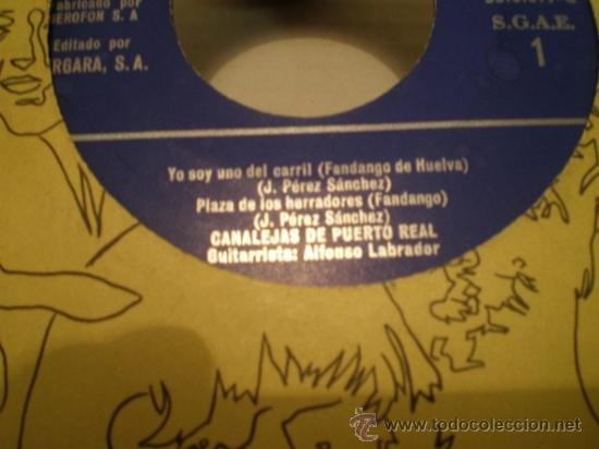 Discos de vinilo: SINGLE DE CANALEJAS DE PUERTO REAL - Foto 2