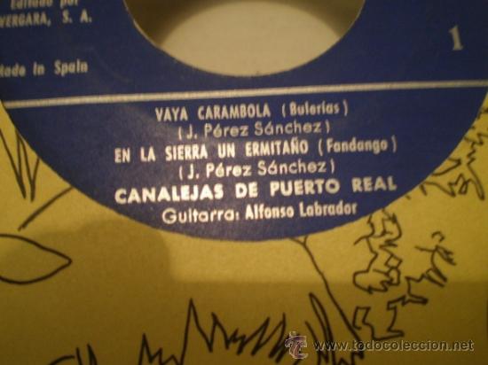 Discos de vinilo: SINGLE DE CANALEJAS DE PUERTO REAL - Foto 2