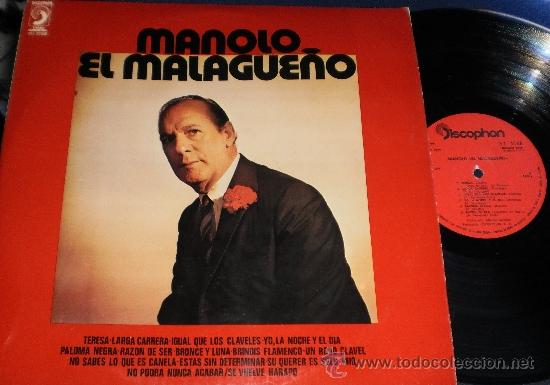 Discos de vinilo: manolo el malague&ntilde;o lp espa&ntilde;a 1972 - Foto 1