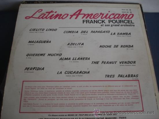 Discos de vinilo: FRANCK POURCEL  LATINO AMERICANO - Foto 2