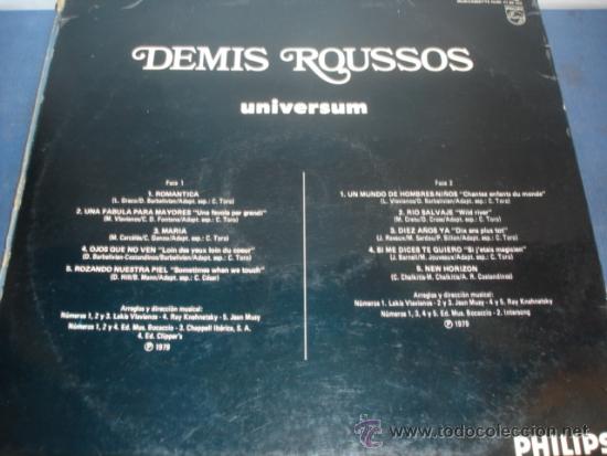 Discos de vinilo: DEMIS ROUSSOS UNIVERSUM - Foto 2