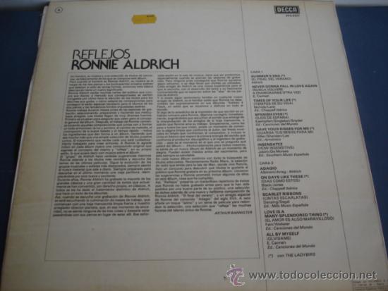 Discos de vinilo: RONNIE ALDRICH   REFLEJOS - Foto 2