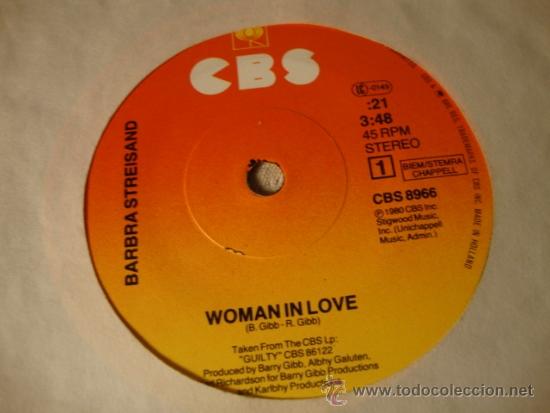 Discos de vinilo: ANTIGUO DISCO SINGLE BARBRA STREISAND - Foto 1