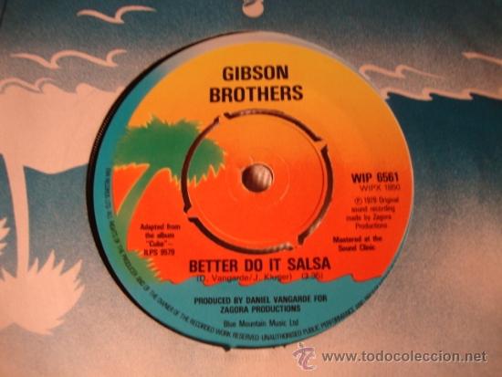 Discos de vinilo: ANTIGUO DISCO SINGLE GIBSON BROTHERS - Foto 1