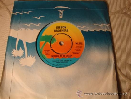 Discos de vinilo: ANTIGUO DISCO SINGLE GIBSON BROTHERS - Foto 2