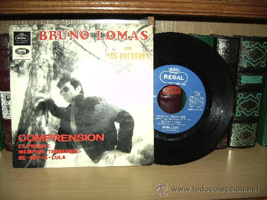 Discos de vinilo: bruno lomas , con los rockeros , en 45 r.p.m. - Foto 1