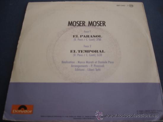 Discos de vinilo: MOSER MOSER   EL PARASOL - Foto 2