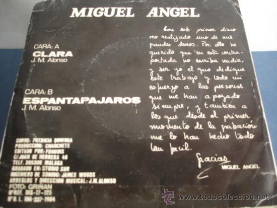 Discos de vinilo: MIGUEL ANGEL   CLARA - Foto 2