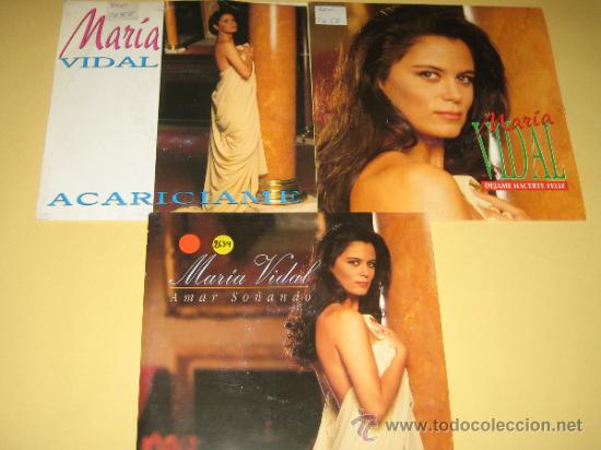 Discos de vinilo: MARIA VIDAL - LOTE DE 3 SINGLES - Foto 1