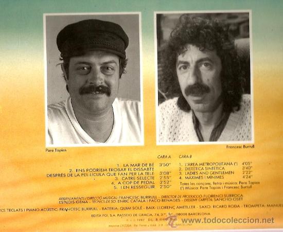 Discos de vinilo: LP PERE TAPIAS : LA MAR DE B&Eacute; - Foto 2