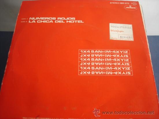 Discos de vinilo: AZUL Y NEGRO   NUMEROS ROJOS - Foto 2