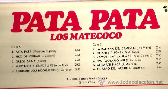 Discos de vinilo: LP LOS MATECOCO : PATA PATA - Foto 2