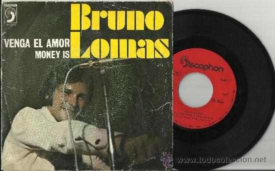 Discos de vinilo: bruno lomas single venga el amor espa&ntilde;a 1973 - Foto 1