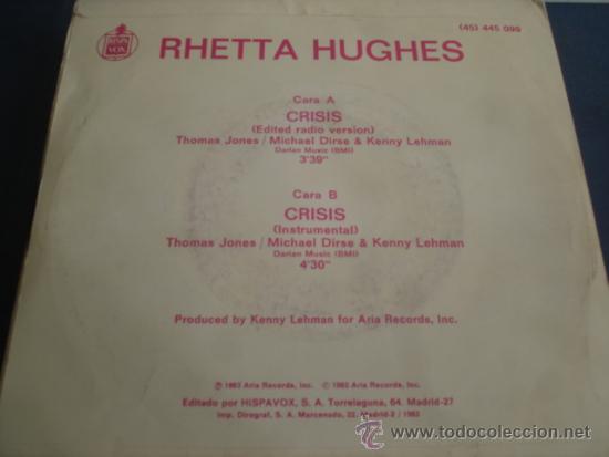 Discos de vinilo: RHETTA HUGHES   CRISIS - Foto 2