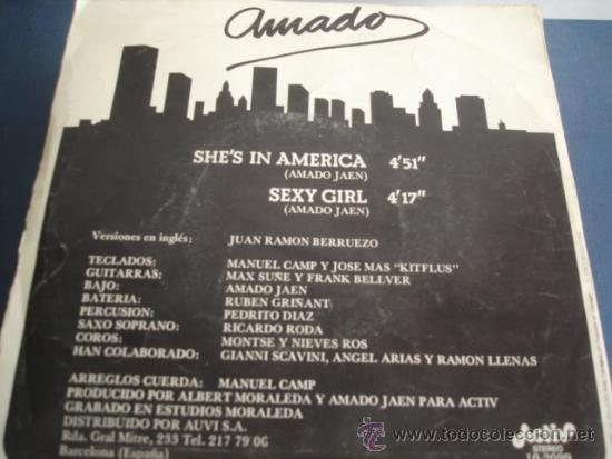 Discos de vinilo: AMADO   SHE&acute;S IN AMERICA - Foto 2