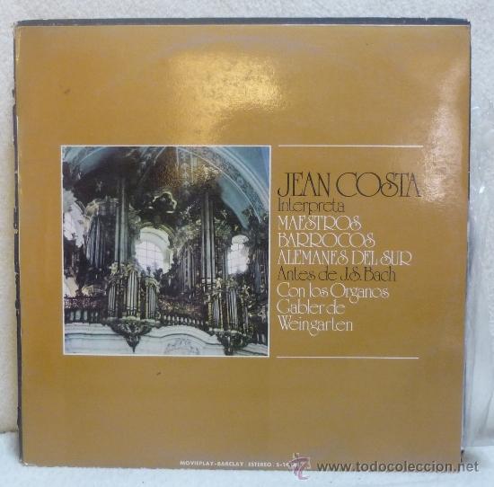 Discos de vinilo: Jean Costa Interpreta Maestros Barrocos Alemanes Del Sur - LP Barclay - S-14185 - Espa&ntilde;a 1970