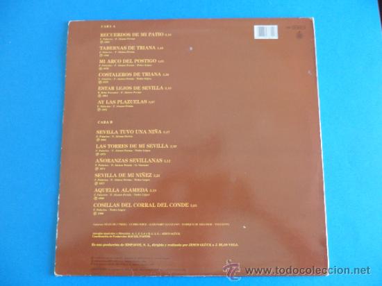 Discos de vinilo: El Pali &rdquo; A t&iacute;, Sevilla &rdquo; HISPAVOX 1989 - Foto 5