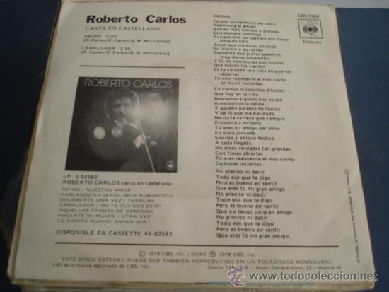 Discos de vinilo: ROBERTO CARLOS   AMIGO - Foto 2