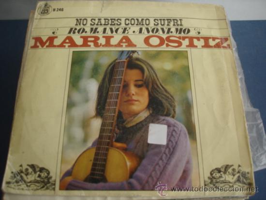 Discos de vinilo: MARIA OSTIZ   NO SABES COMO SUFRI - Foto 1