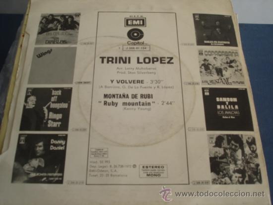Discos de vinilo: TRINI LOPEZ   Y VOLVERE - Foto 2