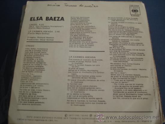 Discos de vinilo: ELSA BAEZA   CREDO - Foto 2