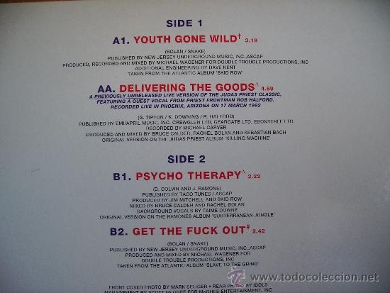 Discos de vinilo: SKID ROW ----- YOUTH GONE WILD - Foto 2