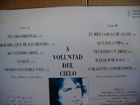 Discos de vinilo: CAMILO SESTO ---- A VOLUNTAD DEL CIELO - Foto 2