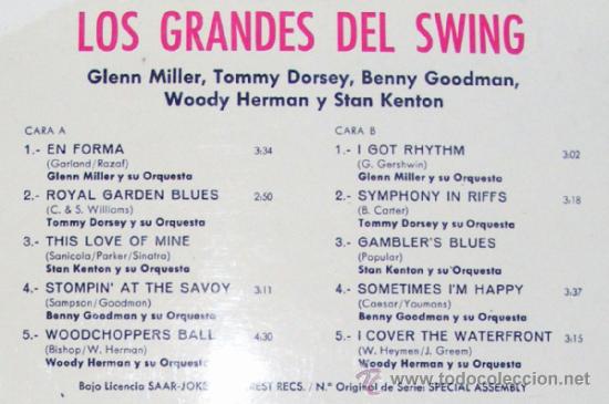 Discos de vinilo: LOS GRANDES DEL SWING - Foto 2