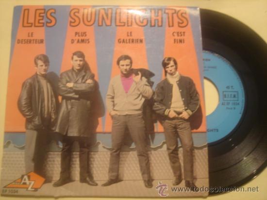 Disques de vinyle: LES SUNLIGHTS -EP- LE DESERTEUR + 3 - FRENCH ED 60'S