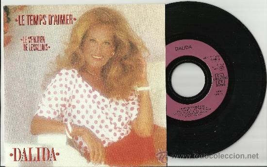 Discos de vinilo: dalida single le temps daimer francia 1985 - Foto 1