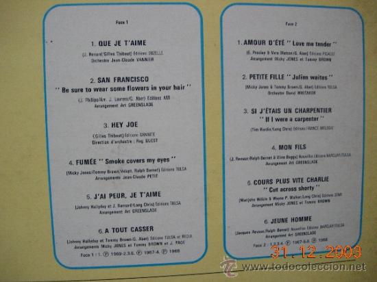 Discos de vinilo: Johnny Hallyday LP Le disque dor - Foto 3