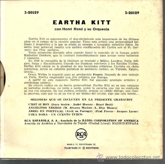 Discos de vinilo: EP EARTHA KITT : C&acute;EST SI BON + 3 - Foto 2