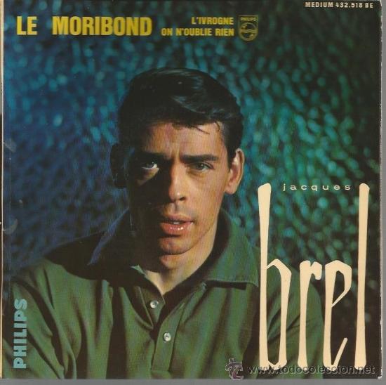 Discos de vinilo: EP JACQUES BREL : LE MORIBOND - Foto 1