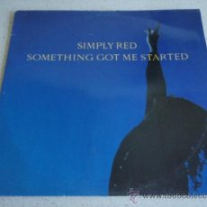 Discos de vinilo: SIMPLY RED (SOMETHING GOT ME STARTED PERFECTO MIX + INSTRUMENTAL - A NEW FLAME) 1989 / 1991-GERMANY