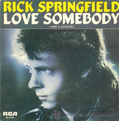 Discos de vinilo: RICK SPRINGFIELD - LOVE SOMEBODY - SINGLE ESPA&Ntilde;OL DE VINILO - Foto 1